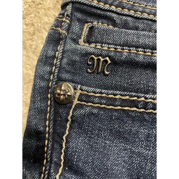 Miss Me Skinny Jeans Womens 26 JP5567G4 Embroidered Pockets Denim Low RIse Y2K - Picture 10 of 15